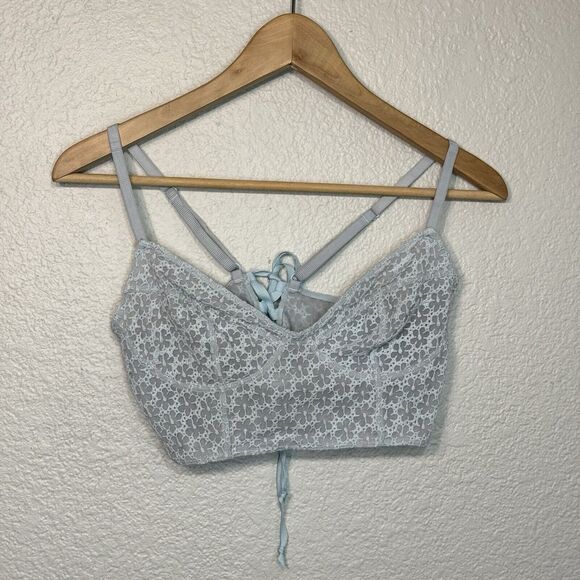 Free People Other - Intimately Free People Bra M Set of 2 Floral Lace Sheer Ribbon Romance Coquette